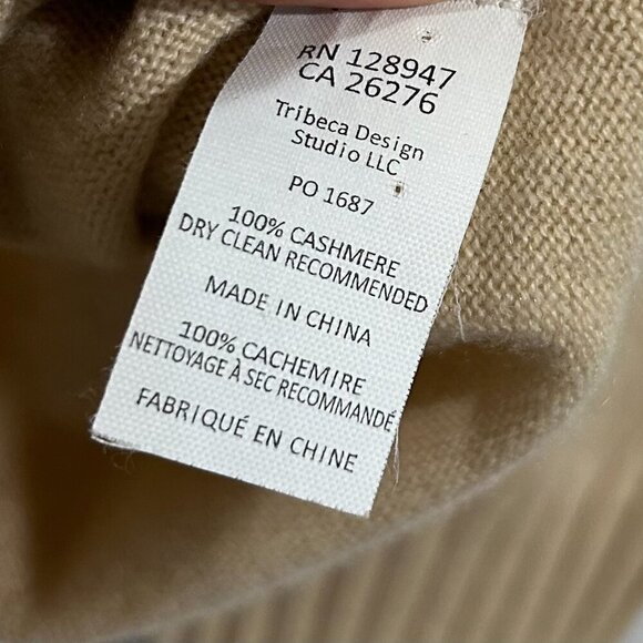 Nili Lotan Cashmere Bateau Neckline Sweater in Tan Color Size M - Picture 4 of 6